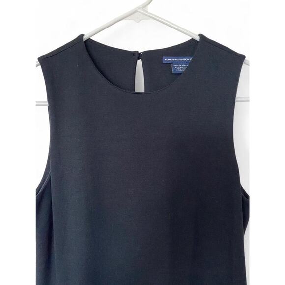 Vintage Ralph Lauren Sport black ruffle hem midi dress size S - Picture 4 of 6